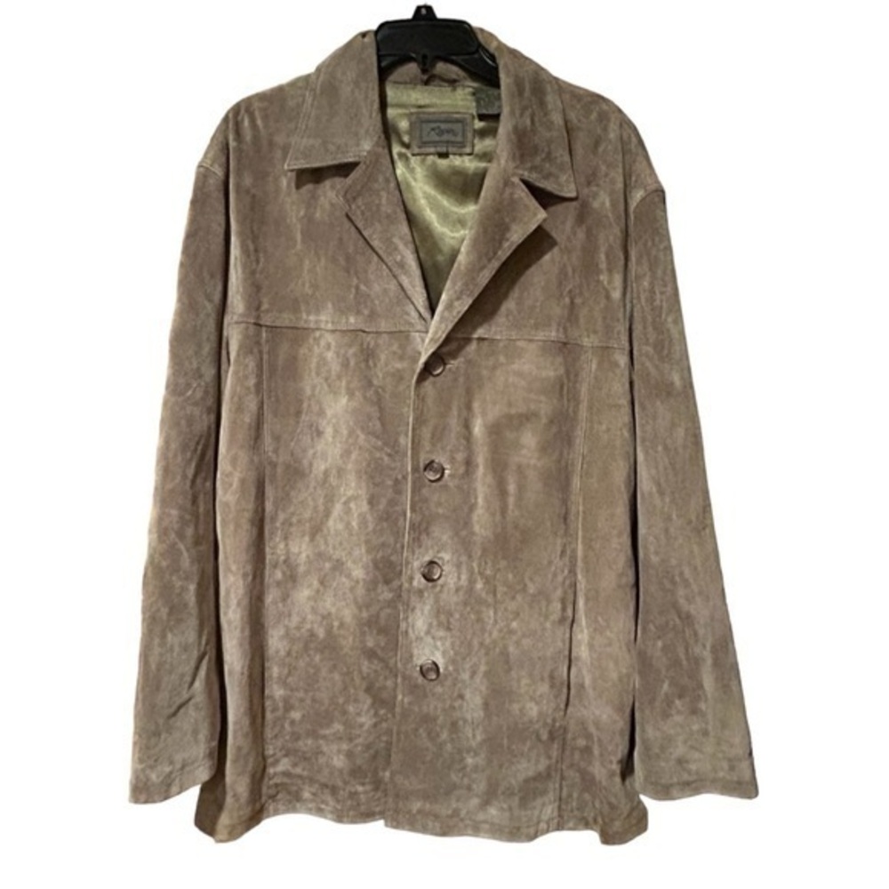 Roper Men’s‎ Western Cowboy Leather Jacket Button Front Lined Tan Size Large